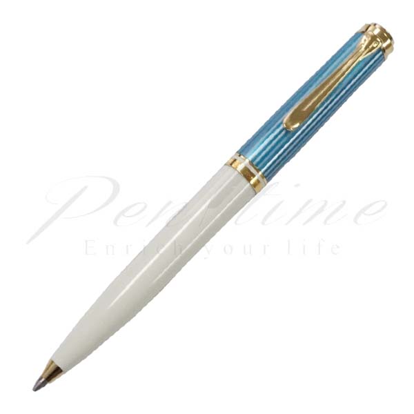 ≪即納対応商品≫ペリカン ボールペン スーベレーン K600 ターコイズ ホワイト Turquoise-White<30000>【送料無料】【名入れ不可】【ラッピング無料】【メーカー保証】【ペンタイム】