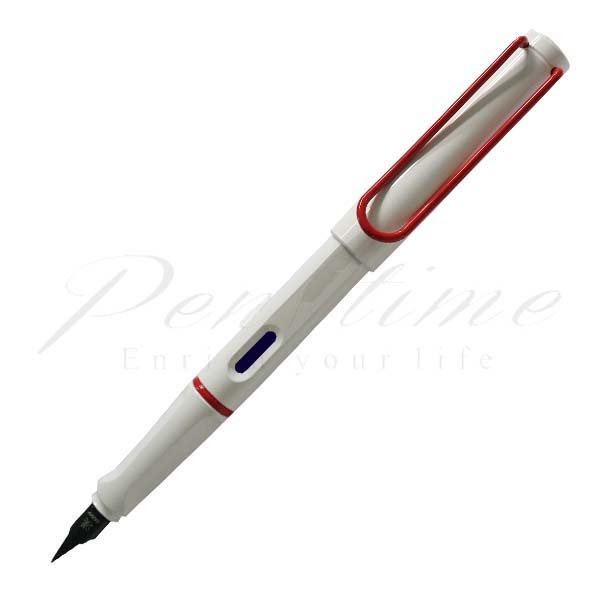 ≪即納対応商品≫ラミー　万年筆　サファリ レッドクリップ　ホワイト　L19WTR2-KJ　 漢字用ニブ＜6000＞【名入れ不可】【ラッピング無料】【メーカー保証】【ペンタイム】